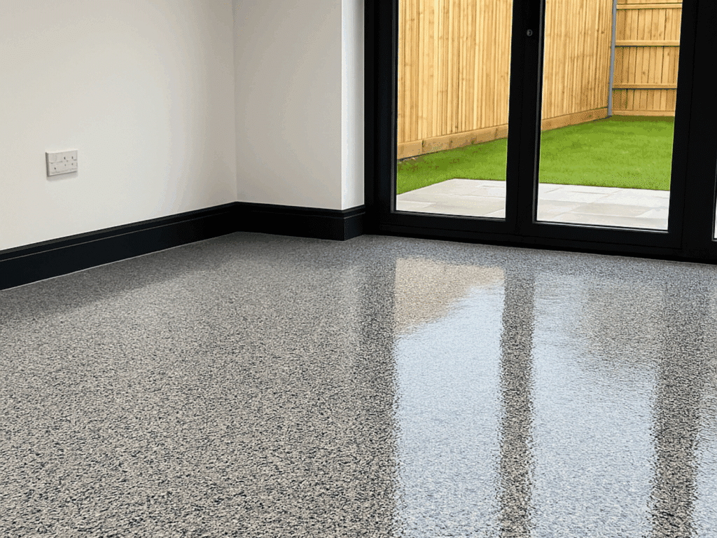 Epoxy Flake Floor New Build