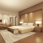Hotel Bedroom Furniture and wall panel Vinyl Wrap Renewit wrap UK