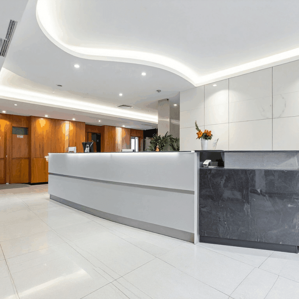 Office reception Countertop Vinyl Wrap Renewit wrap UK