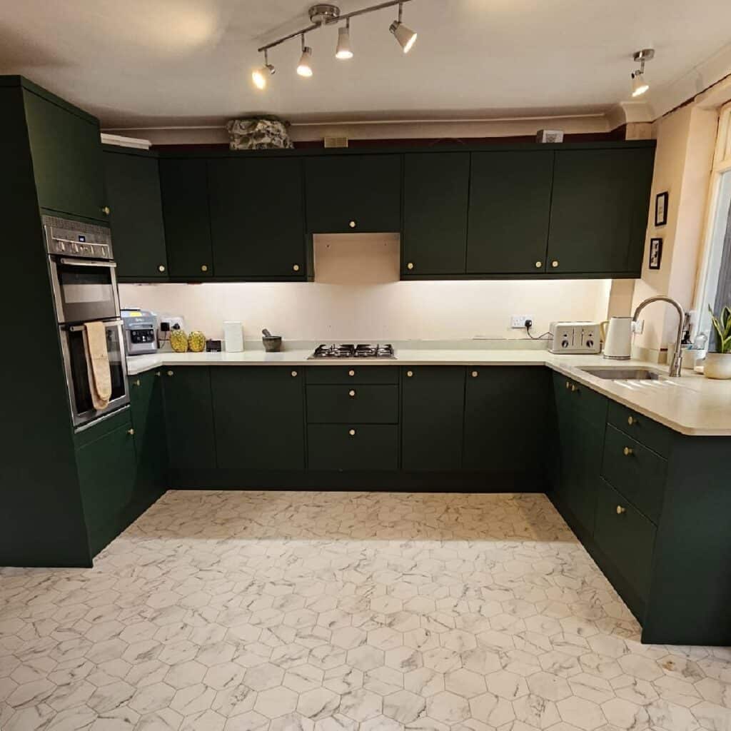 Matt Green Wrap Kitchen Makeover After picture with Re-New-it