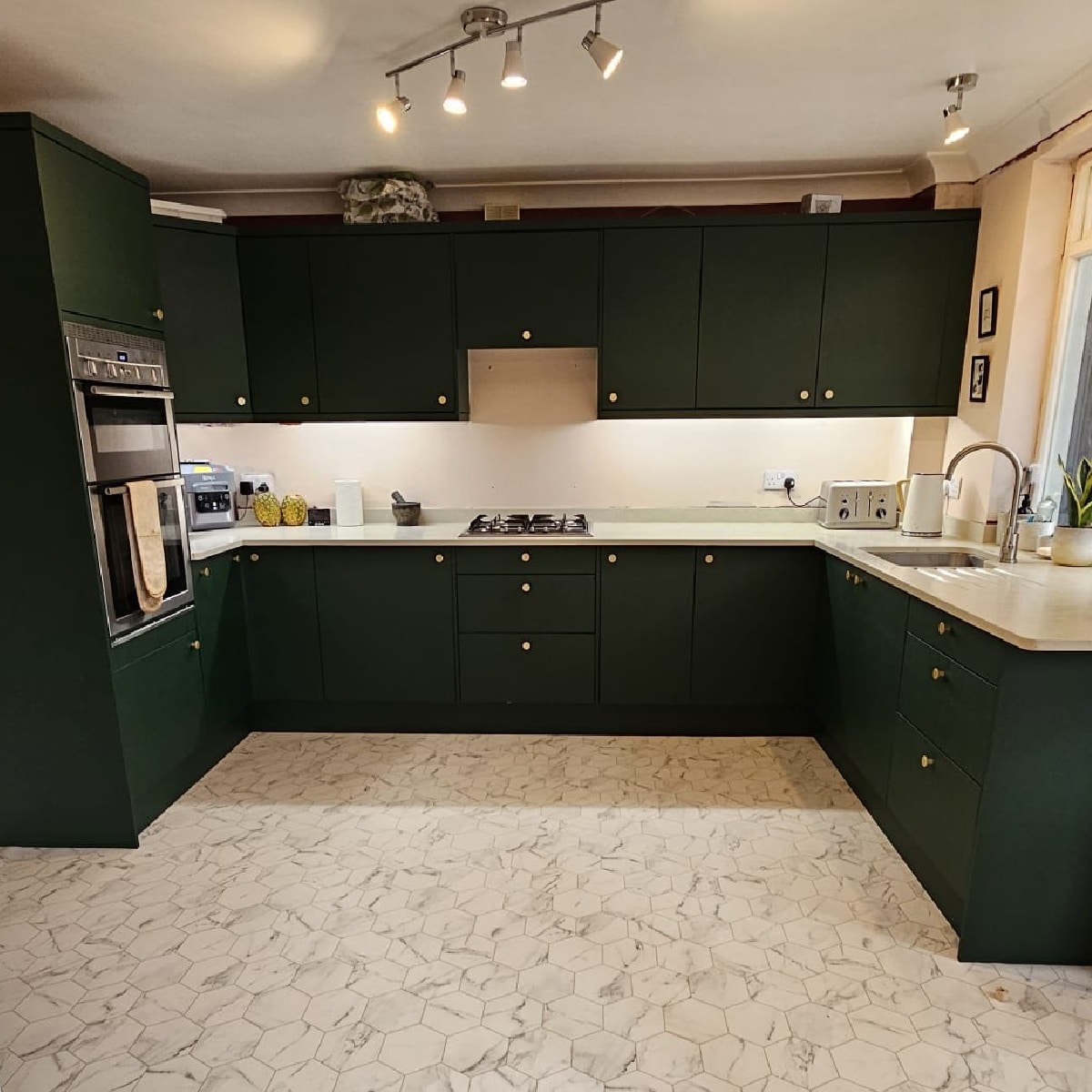 Matt Green Wrap Kitchen Makeover After picture with Re-New-it